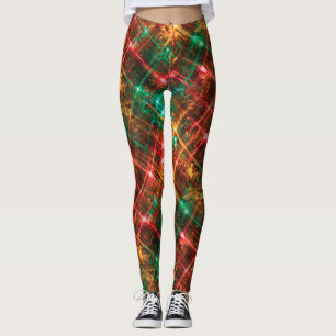fêtes lumières des arbres xmas leggings