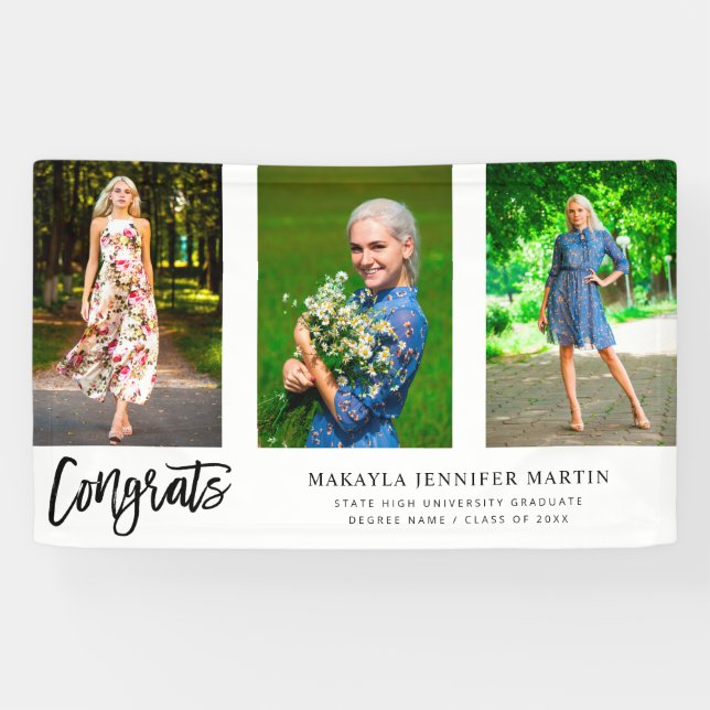 Fêtes Modernes 3 Photo Bannière Graduelle - Blanc (Horizontal)