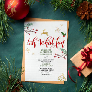 Fêtes Noël Fête d'hiver Invitation
