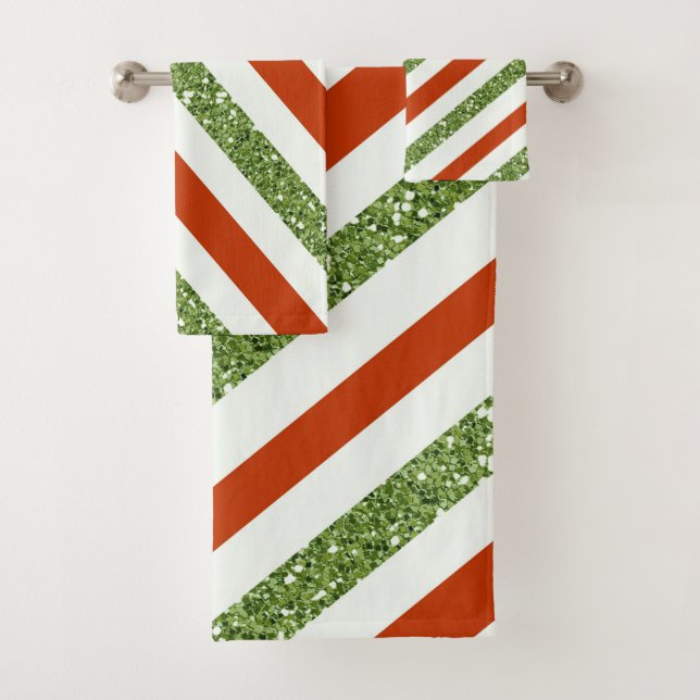 Fêtes rouge et vert pâle Parties scintillant rayur (En situation)