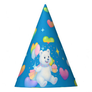 Fètes Zarah l'ours polaire dansant, Chapeaux de fête en