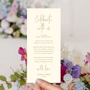 Fêtez Avec Nous, Place Setting Carte de remercieme