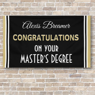 Fêtez ! Master's Degree ! Bannière de diplôme