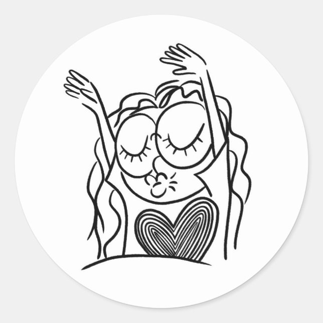 Fêtez ! sticker rond (Devant)