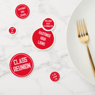 Fêtez ! Votre table de réunion de classe confetti