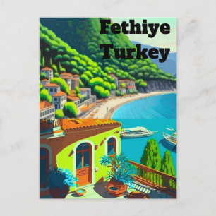 Fethiye Turquie Art de carte postale de voyage, Fe