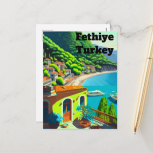 Fethiye Turquie Art de carte postale de voyage, Fe