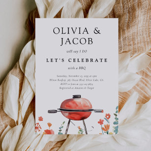 Fêtons avec BBQ Couples Shower Invitation