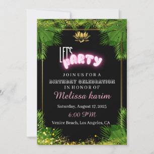 FÊTONS ! Invitation DE LA FÊTE D'ANNIVERSAIRE