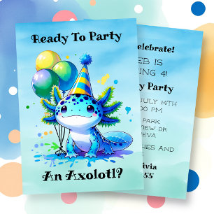 Fêtons la fête d'anniversaire de Axolotl Boy