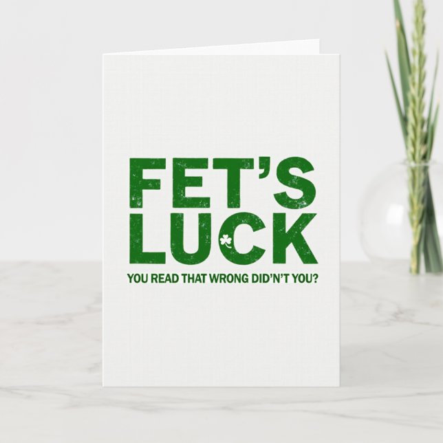 Fets Luck Vous Avez Lu Cette Carte à l'Envers (Devant)