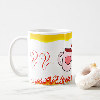 Feu d'amour - Mug de citations romantiques pour le