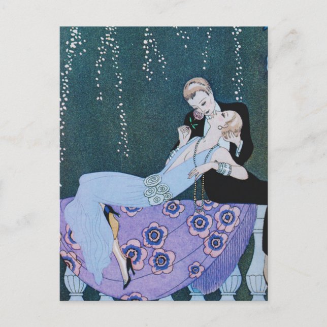 Feu d'artifice à Paris Carte postale Art déco (Devant)