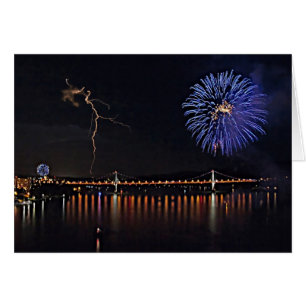 Feu D'artifice Avec Éclair