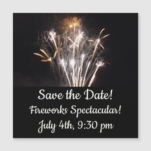 Feu d'artifice blanc et or II Fête patriotique (Devant)