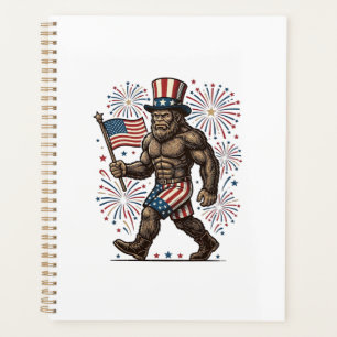 Feu d'artifice de Sasquatch patriotique Gravure vi