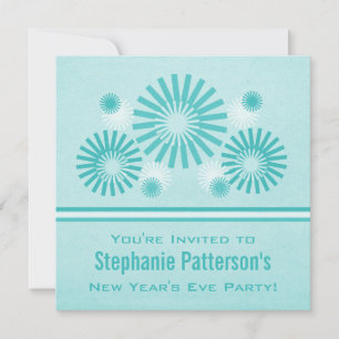 Feu d'artifice funky Invitation du réveillon du No