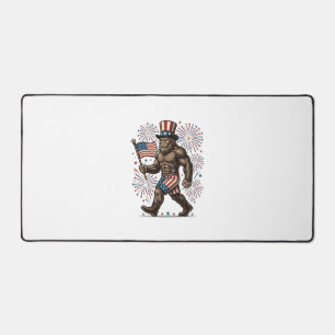 Feu d'artifice patriotique Sasquatch Gravure vinta