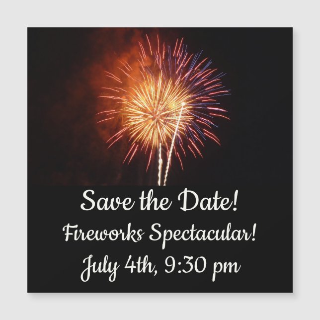 Feu d'artifice rouge, blanc et bleu I Patriotique (Devant)