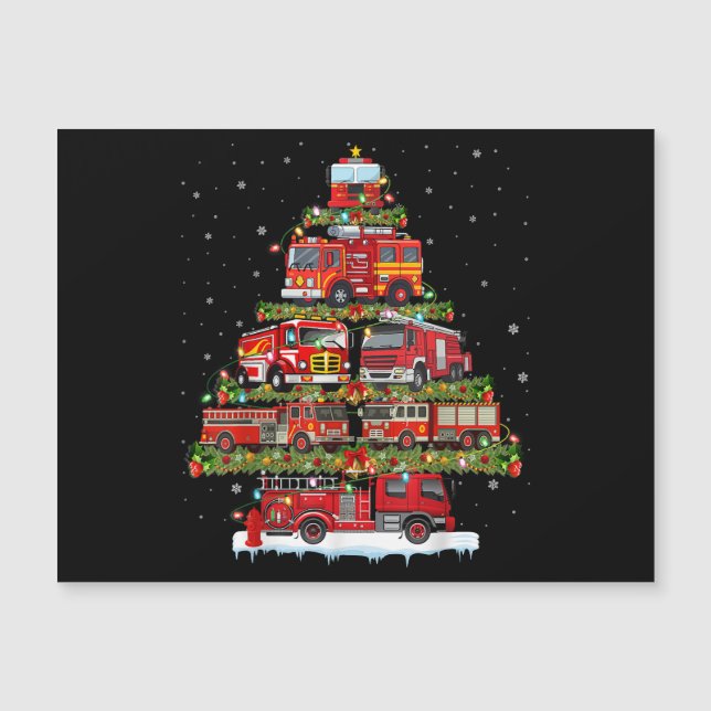 Feu de camion feux Pompier Camion d'incendie Noël (Devant)