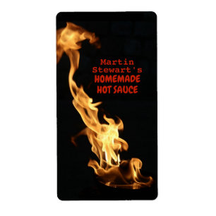 Feu de Étiquettes de sauce chaude maison personnal