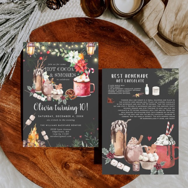 Feu de joie d'anniversaire d'hiver | Chocolat chau (Créateur téléchargé)