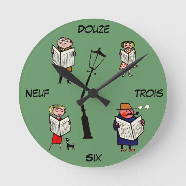 Feu de lecture Vintage Horloge Française (Recto)