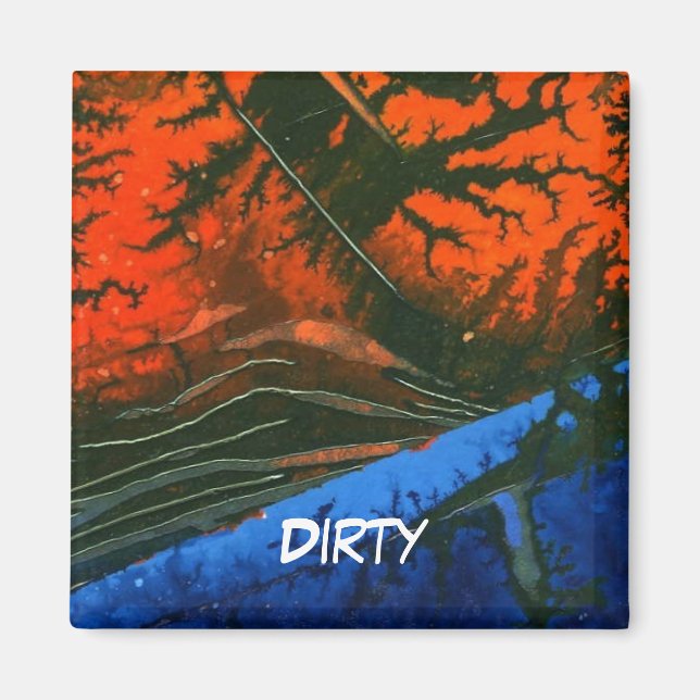 "Feu de marais #6" Magnet d'état du lave-vaisselle (Devant)