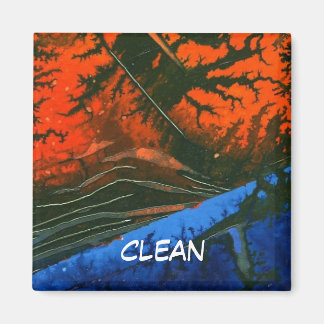 "Feu de marais #6" Magnet d'état du lave-vaisselle