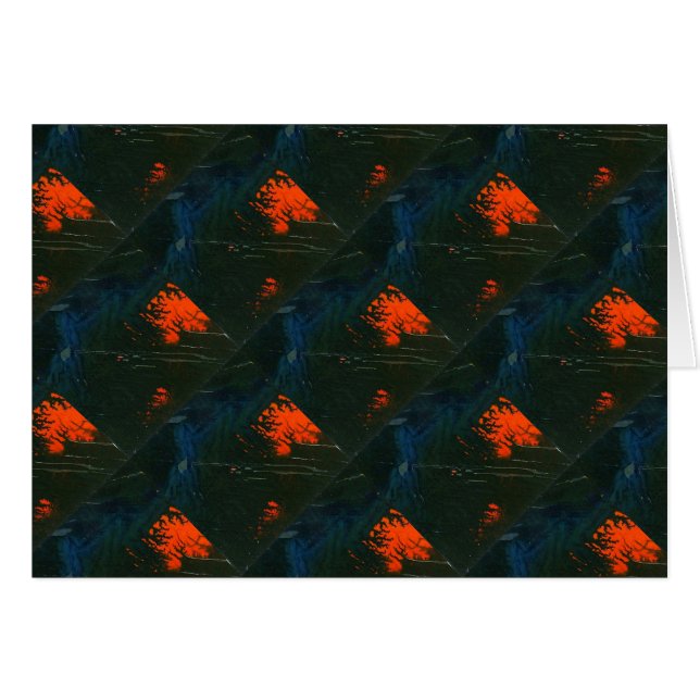 "Feu de marais #7" Résumé Design Carte de voeux (Devant horizontal)