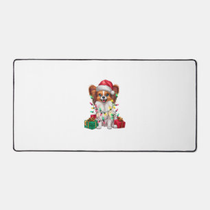 Feu de Noël Éclairage Santa Chapeau Papillon Chien