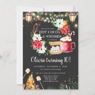 Feu d'hiver Anniversaire   Chocolat chaud & S'more