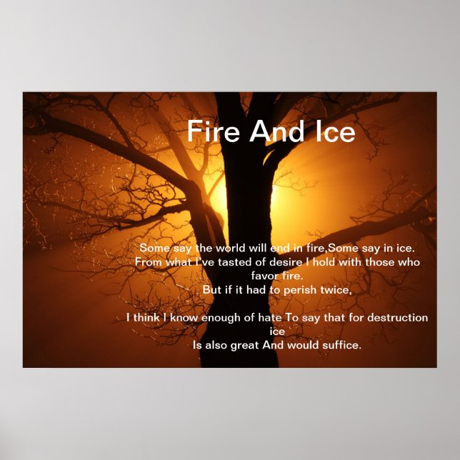 Feu Et Glace Au-Dessus D'Une Poster D'Arbre De Cou (Devant)