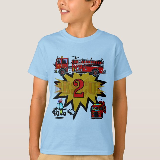 Feu et Secourir 2ème Anniversaire Tshirts et cadea (Devant)