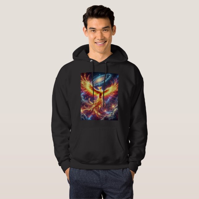 Feu Galactique Phoenix Sweat - shirt à capuche T-S (Devant entier)