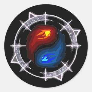 Feu, glace et arcane ! Autocollant