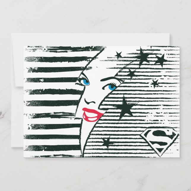 Feu Supergirl avec visage (Devant)