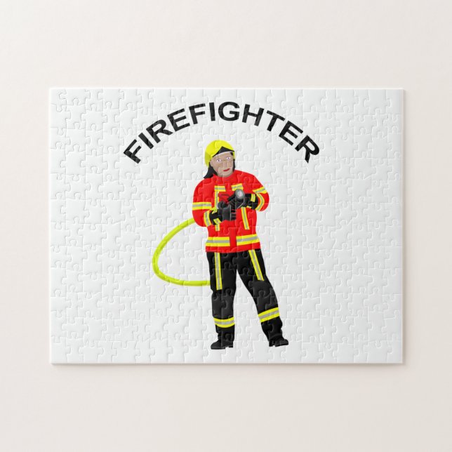Feuerwehrmann in Einsatzkleidung Puzzle (Horizontal)