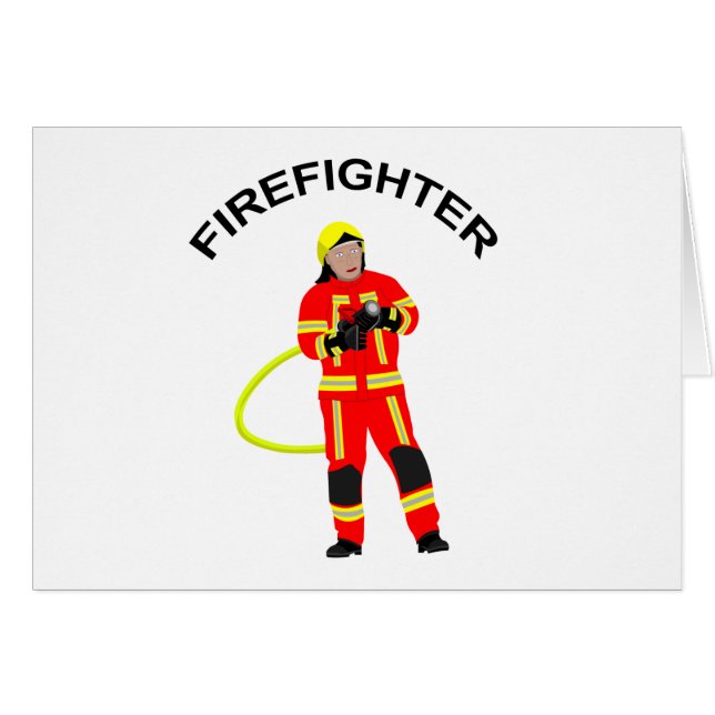Feuerwehrmann in roter Einsatzkleidung (Devant horizontal)