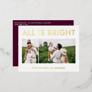 feuil élégant 2 photo feuil moderne carte postale 