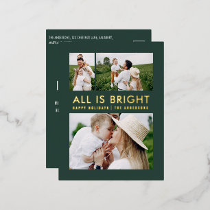 feuil élégant 3 photo feuil moderne carte postale 