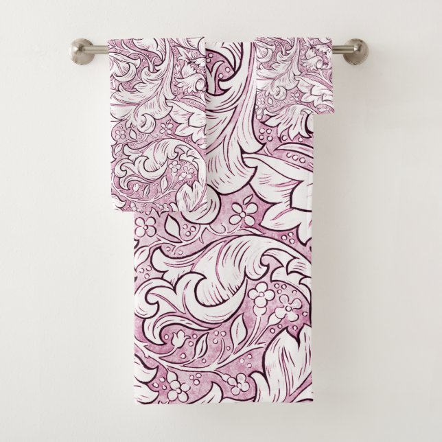 Feuillage baroque orné rose (En situation)
