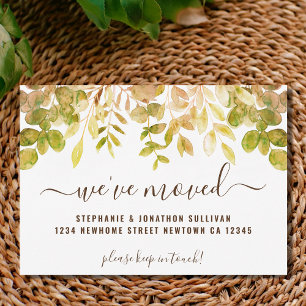 Feuillage d'automne Nous avons déménagé Faire-part