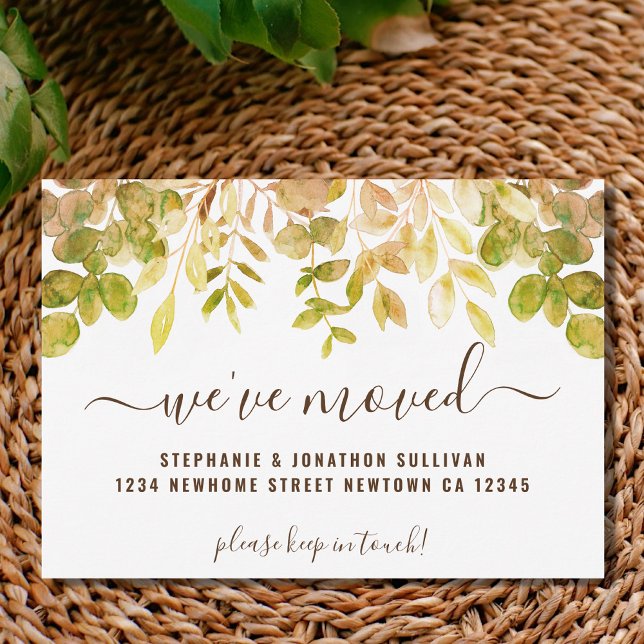 Feuillage d'automne Nous avons déménagé Faire-part (Créateur téléchargé)