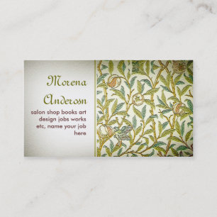 feuillage de vinatage carte de visite de style rét