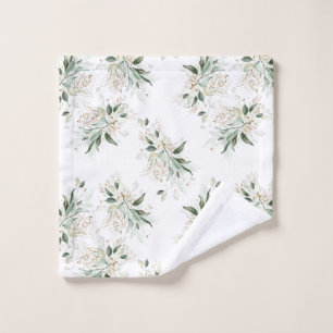 Feuillage élégant or verdure blanc