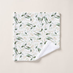 Feuillage élégant or verdure blanc