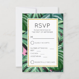 Feuillage Feuille tropical vert & Lush RSVP