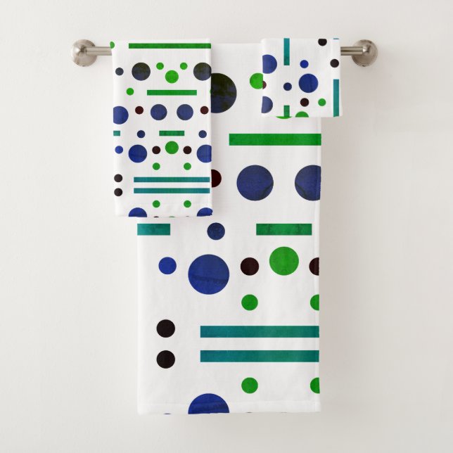 Feuillage vert et bleu : points et lignes (En situation)