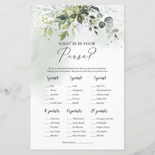 Feuillage vert moderne ce qui est dans votre sac à